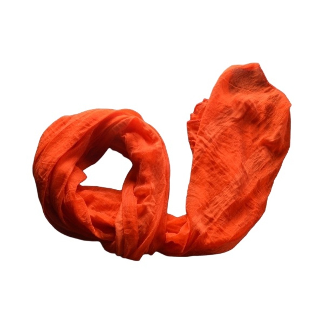 Orange Stretchy Stripe Scarf